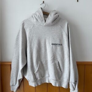 Essentials Light Gray Men's Hoodie